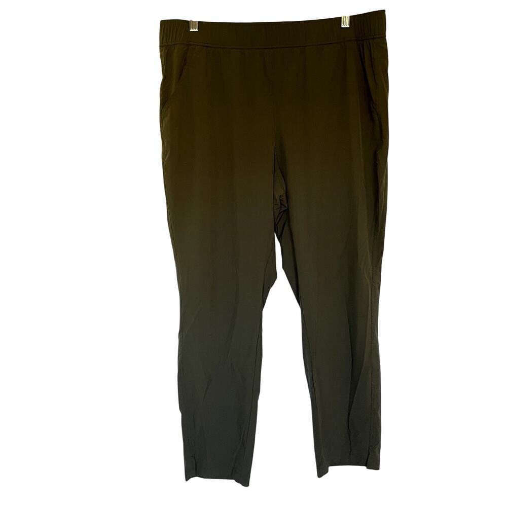 Eddie Bauer olive army green sweatpants pockets women's size XL casual athletic